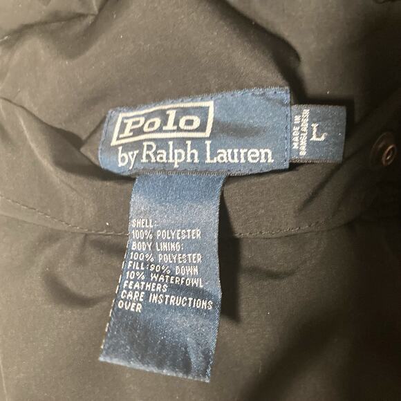 Vintage Polo Ralph Lauren Reversible Western Snap Puffer Red & Black Down Vest L - Picture 11 of 11